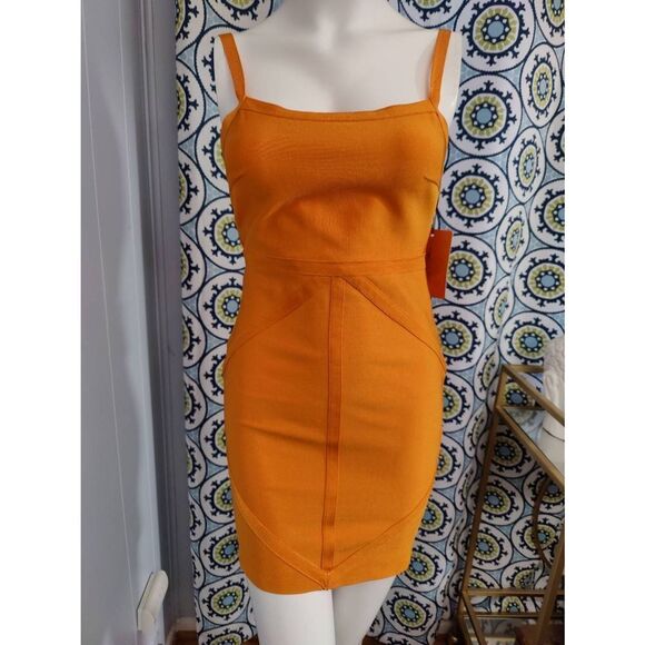 PrettyLittleThing Dresses & Skirts - Pretty Little Thing Neon Orange Cocktail Bodycon Dress NWT